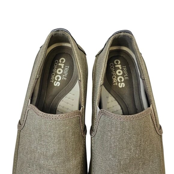 CROCS Mens Santa Cruz Slip On Loafer, Sneaker, Canvas, Comfort, Size 8 - Picture 8 of 8